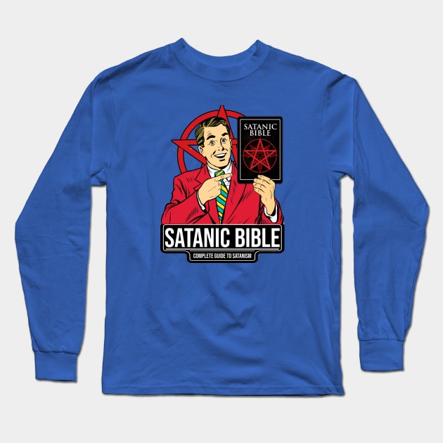 SATANIC BIBLE Long Sleeve T-Shirt by theanomalius_merch